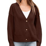 Nadorine Women's Cropped Cardigan 2024 Fall Button Sweaters