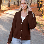 Nadorine Women's Cropped Cardigan 2024 Fall Button Sweaters