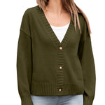 Nadorine Women's Cropped Cardigan 2024 Fall Button Sweaters