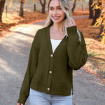 Nadorine Women's Cropped Cardigan 2024 Fall Button Sweaters