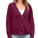 Nadorine Women's Cropped Cardigan 2024 Fall Button Sweaters