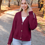 Nadorine Women's Cropped Cardigan 2024 Fall Button Sweaters