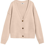 Nadorine Women's Cropped Cardigan 2024 Fall Button Sweaters