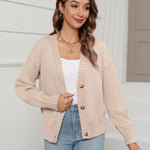 Nadorine Women's Cropped Cardigan 2024 Fall Button Sweaters