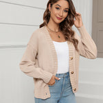 Nadorine Women's Cropped Cardigan 2024 Fall Button Sweaters