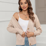 Nadorine Women's Cropped Cardigan 2024 Fall Button Sweaters