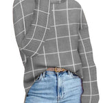 Zeagoo Womens Turtleneck Sweaters Color Block Cozy Knit Pullover