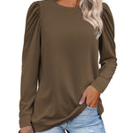 Nadorine Tunic Tops for Women Casual Crew Neck Pullover