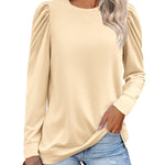 Nadorine Tunic Tops for Women Casual Crew Neck Pullover