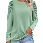Nadorine Tunic Tops for Women Casual Crew Neck Pullover