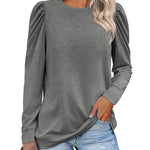 Nadorine Tunic Tops for Women Casual Crew Neck Pullover