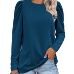 Nadorine Tunic Tops for Women Casual Crew Neck Pullover