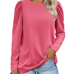 Nadorine Tunic Tops for Women Casual Crew Neck Pullover