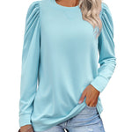 Nadorine Tunic Tops for Women Casual Crew Neck Pullover
