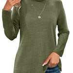 Nadorine Women's Knit Blouse Soft Long Sleeve Shirt Tops