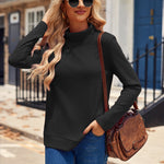 Nadorine Women's Knit Blouse Soft Long Sleeve Shirt Tops
