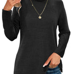 Nadorine Women's Knit Blouse Soft Long Sleeve Shirt Tops