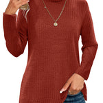 Nadorine Women's Knit Blouse Soft Long Sleeve Shirt Tops