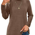 Nadorine Women's Knit Blouse Soft Long Sleeve Shirt Tops