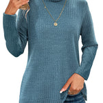 Nadorine Women's Knit Blouse Soft Long Sleeve Shirt Tops