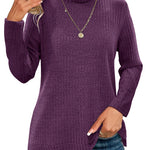 Nadorine Women's Knit Blouse Soft Long Sleeve Shirt Tops