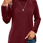 Nadorine Women's Knit Blouse Soft Long Sleeve Shirt Tops
