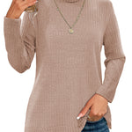 Nadorine Women's Knit Blouse Soft Long Sleeve Shirt Tops
