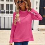 Nadorine Women's Knit Blouse Soft Long Sleeve Shirt Tops