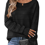Zeagoo Womens Sweaters Cute Long Sleeve Off The Shoulder Tops