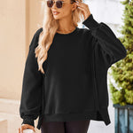 Nadorine Women's Oversize Sweatshirts Reverse Seam Fleece Jackets