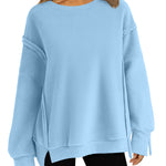 Nadorine Women's Oversize Sweatshirts Reverse Seam Fleece Jackets