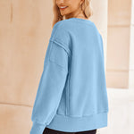 Nadorine Women's Oversize Sweatshirts Reverse Seam Fleece Jackets