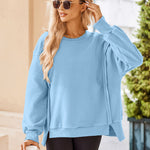 Nadorine Women's Oversize Sweatshirts Reverse Seam Fleece Jackets