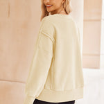 Nadorine Women's Oversize Sweatshirts Reverse Seam Fleece Jackets
