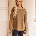 Nadorine Women's Oversize Sweatshirts Reverse Seam Fleece Jackets