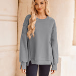 Nadorine Women's Oversize Sweatshirts Reverse Seam Fleece Jackets