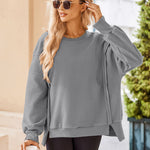 Nadorine Women's Oversize Sweatshirts Reverse Seam Fleece Jackets