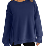 Nadorine Women's Oversize Sweatshirts Reverse Seam Fleece Jackets