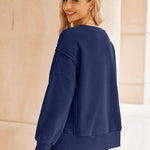 Nadorine Women's Oversize Sweatshirts Reverse Seam Fleece Jackets
