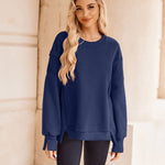 Nadorine Women's Oversize Sweatshirts Reverse Seam Fleece Jackets