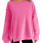 Nadorine Women's Oversize Sweatshirts Reverse Seam Fleece Jackets