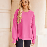 Nadorine Women's Oversize Sweatshirts Reverse Seam Fleece Jackets