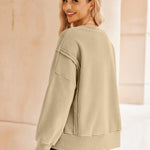Nadorine Women's Oversize Sweatshirts Reverse Seam Fleece Jackets