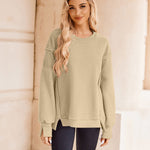 Nadorine Women's Oversize Sweatshirts Reverse Seam Fleece Jackets