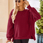 Nadorine Women's Oversize Sweatshirts Reverse Seam Fleece Jackets