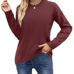 Nadorine Sweaters for Women Fall Outfits Long Sleeve Knit Pullover Tops