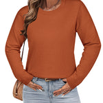 Nadorine Sweaters for Women Fall Outfits Long Sleeve Knit Pullover Tops