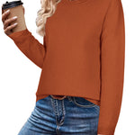 Nadorine Sweaters for Women Fall Outfits Long Sleeve Knit Pullover Tops