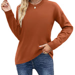 Nadorine Sweaters for Women Fall Outfits Long Sleeve Knit Pullover Tops