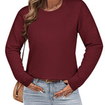 Nadorine Sweaters for Women Fall Outfits Long Sleeve Knit Pullover Tops